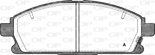 OPEN PARTS Комплект тормозных колодок, дисковый тормоз BPA0674.12